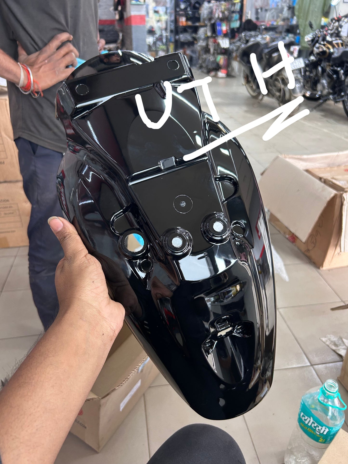 Royal Enfield RAQ00681/A – Rear Mudguard (Painted Black) | Genuine OEM for Hunter 350 (Dapper, Metro, Metro Rebel, Retro/Factory)