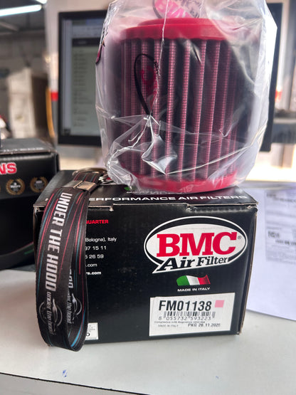 BMC Air Filter FM01138 for Royal Enfield Meteor 350 / Classic 350 Reborn / Hunter 350 / Bullet 350 (J-Series) – Washable High-Flow Cotton Gauze Replacement (OEM Ref: 1570250)