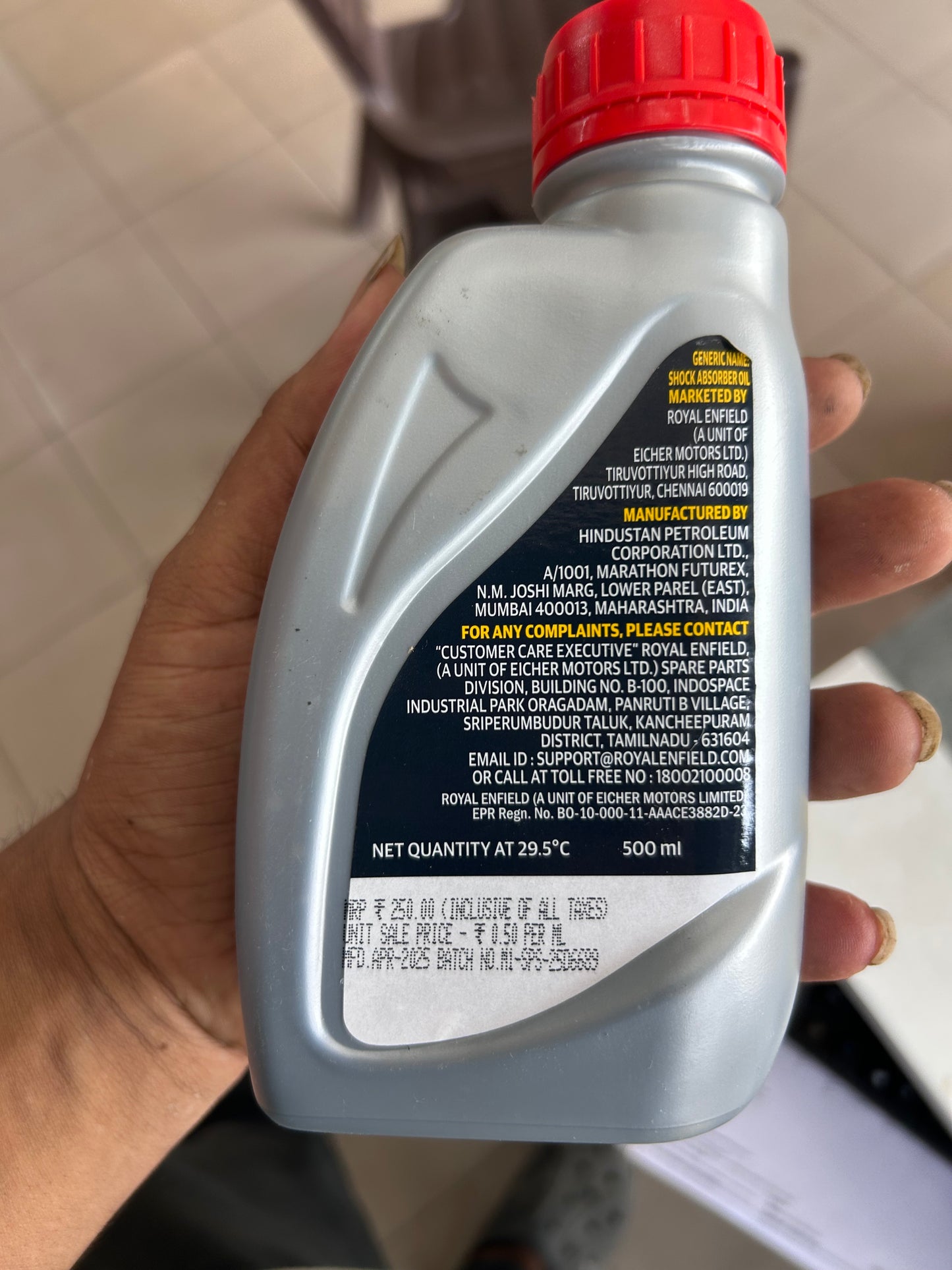 Royal Enfield 3600006 Front Fork Oil 500ml Suspension Fluid OEM

