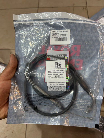 Goan Handlebar Upgrade Kit – Royal Enfield RAL00868/A + RAL00574/C + RAL00575/B – Chrome Handlebar, Clutch Cable, Throttle Cable (Universal Fit with Mods)