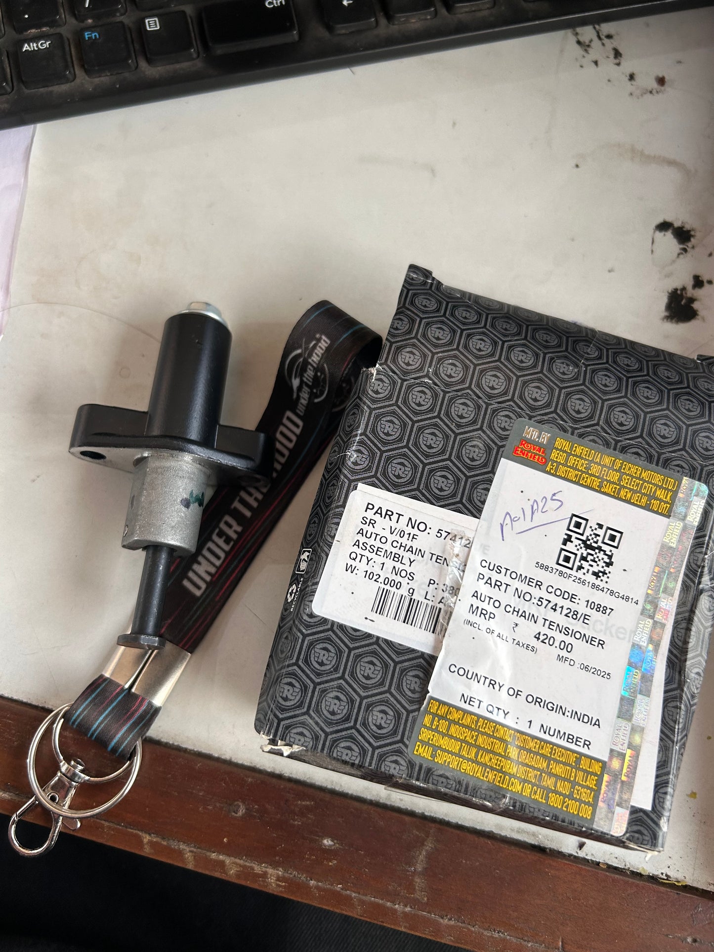 Royal Enfield Auto Chain Tensioner Assembly 574128/E – Genuine OEM for Himalayan 411 / Cam Chain Tensioner