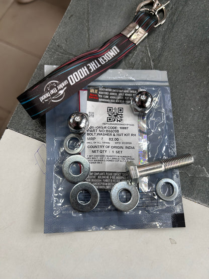 Bolt, Washer & Nut Kit (Rear Shock Mounting) RH for Bullet 350 UCE / Electra 350 UCE / Classic 350 / Classic 500 EFI / Bullet 500 UCE – 888098 (Right Side)