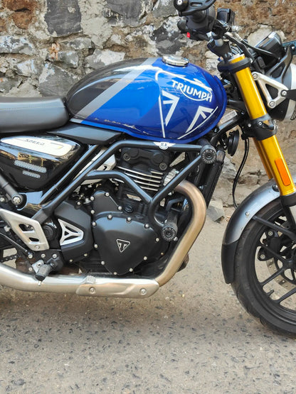BS Auto Crash Guard for Triumph Speed 400 | Stainless Steel | Black Powder-Coated