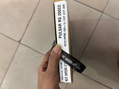 ROLON Chain & Sprocket Kit – KIT HPOR 218 – R520 O-Ring Chain (110 Links) + 14T/41T Sprockets for Bajaj Pulsar RS200