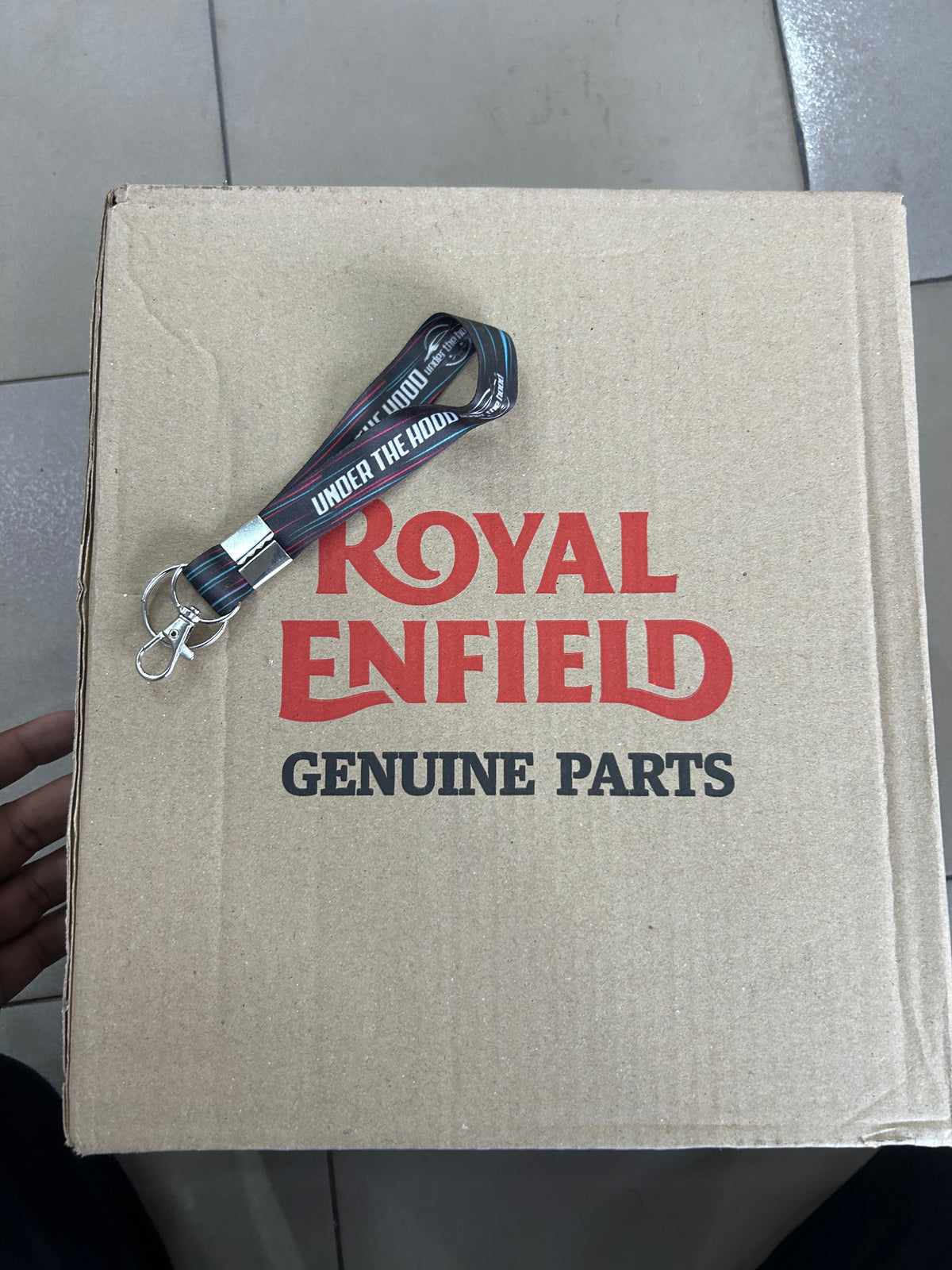 Royal Enfield Meteor 350 Fireball Orange RH Outer Cover with Orange Sticker Gloss Black RAV02805/A