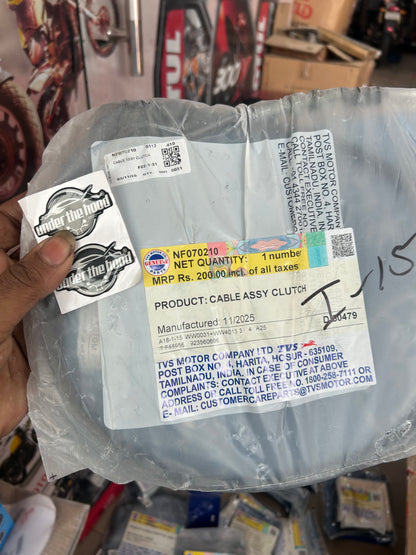 TVS Genuine Clutch Cable Assembly (Cable Assy Clutch) for TVS Ronin 225 – Part No. NF070210