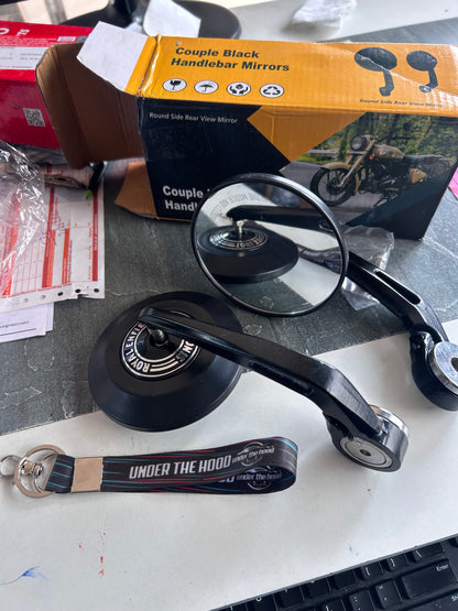 Premium GMA-Style Bar-End Touring Mirrors for Royal Enfield (Replica) – Under The Hood Edition