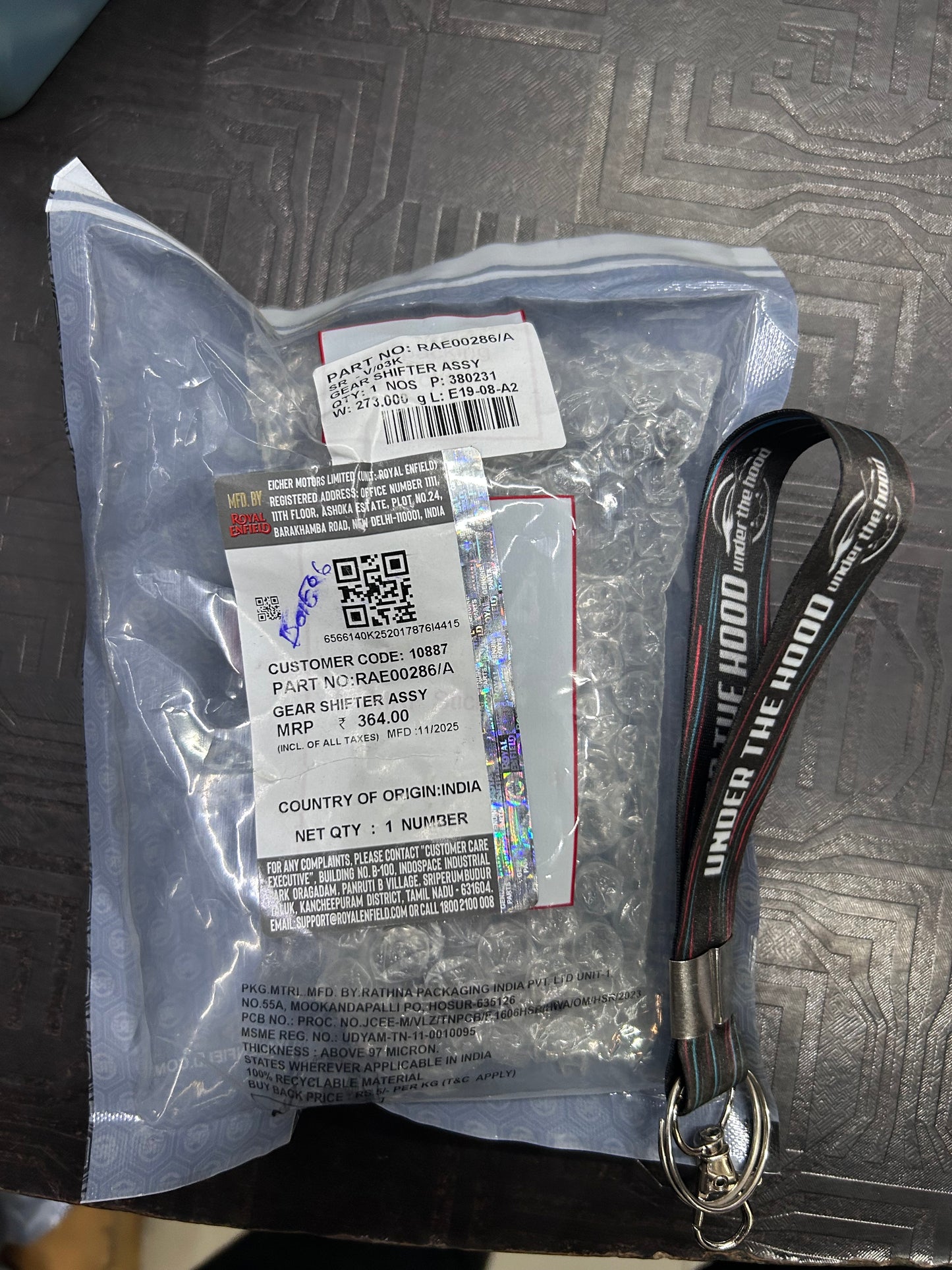 Royal Enfield Hunter 350 Gear Shifter Assembly – Genuine OEM (RAE00286/A)