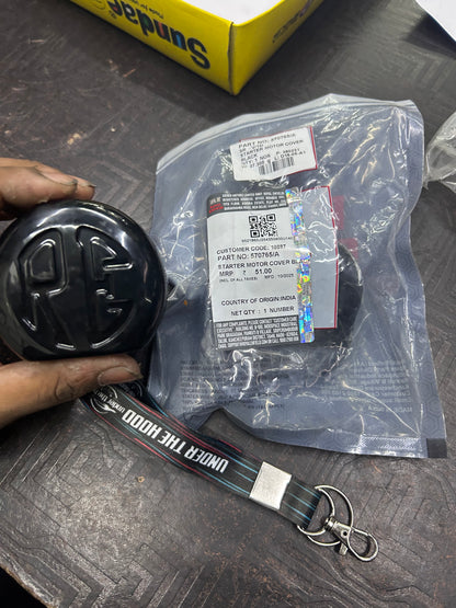 570765/A – Starter Motor Cover (Black) for Classic 350 (UCE) & Thunderbird 350/350X (UCE) – Genuine Royal Enfield