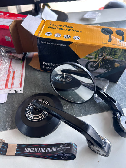 Premium GMA-Style Bar-End Touring Mirrors for Royal Enfield (Replica) – Under The Hood Edition
