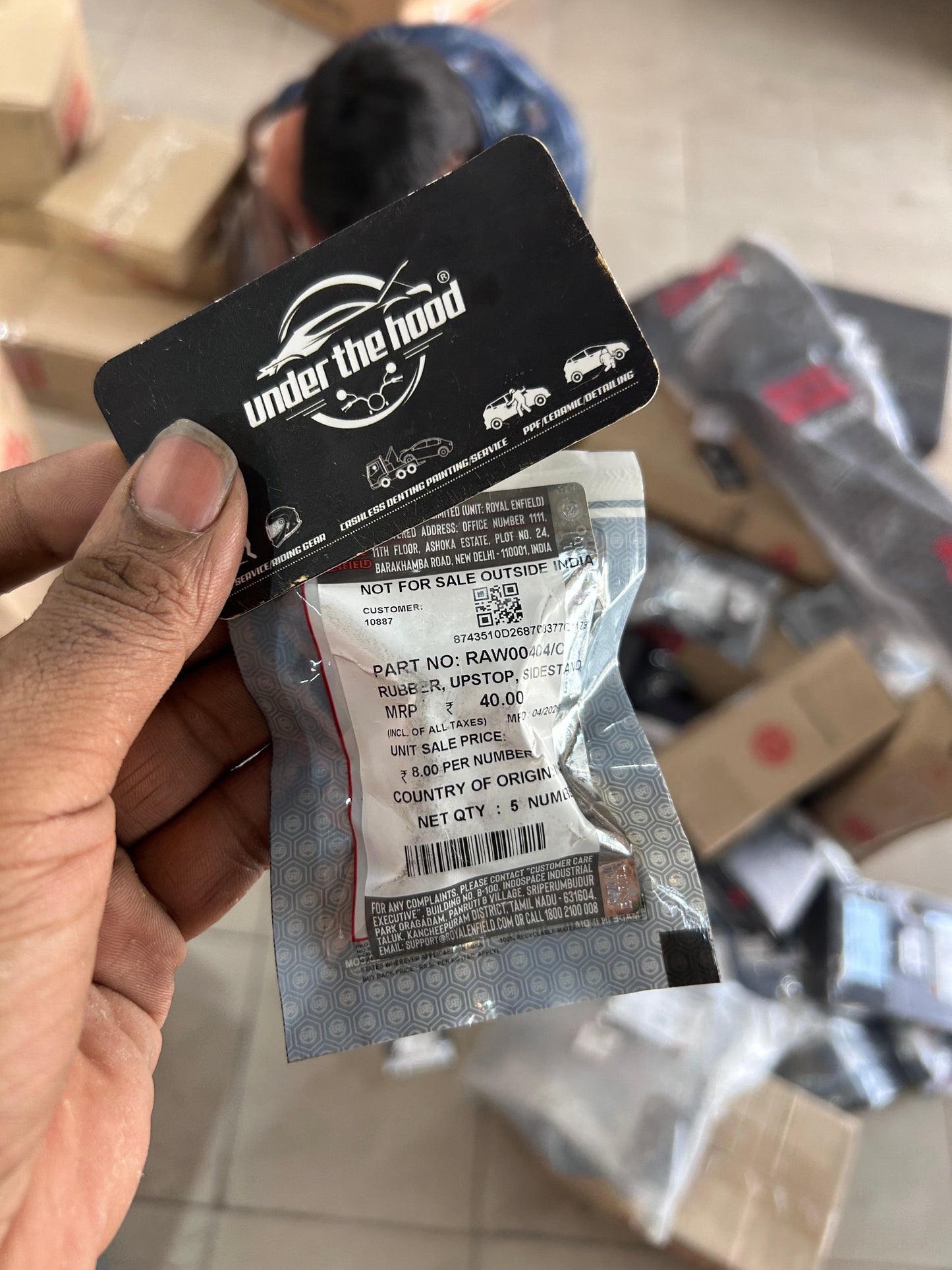 Royal Enfield Side Stand Rubber Upstop RAW00404/C for Himalayan 450
