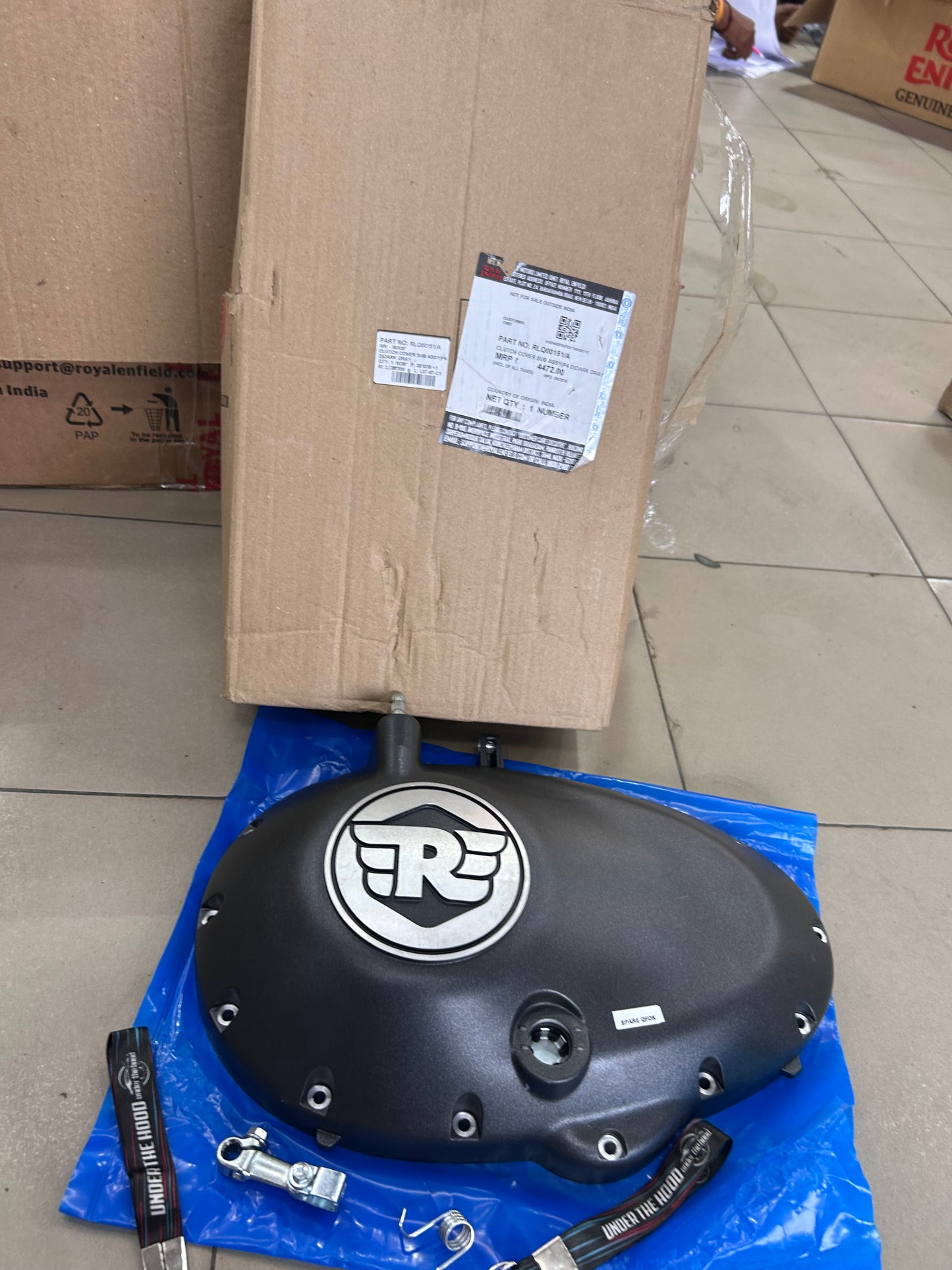 Royal Enfield Super Meteor 650 Dark Grey Clutch Cover Sub Assembly RLQ00151/A