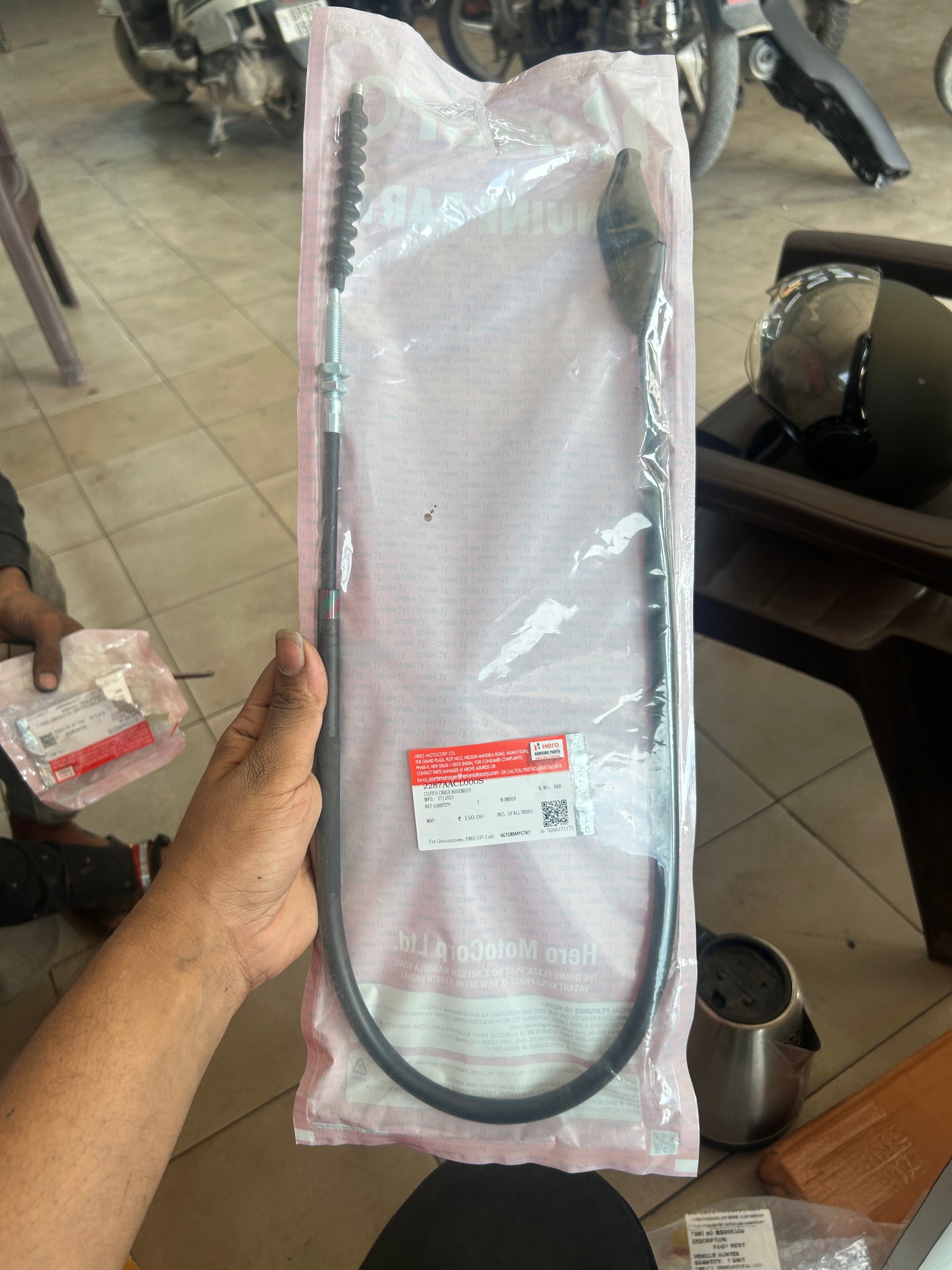 Hero Clutch Cable Assembly – OEM (Part No. 2287AACL000S) for Xtreme 125