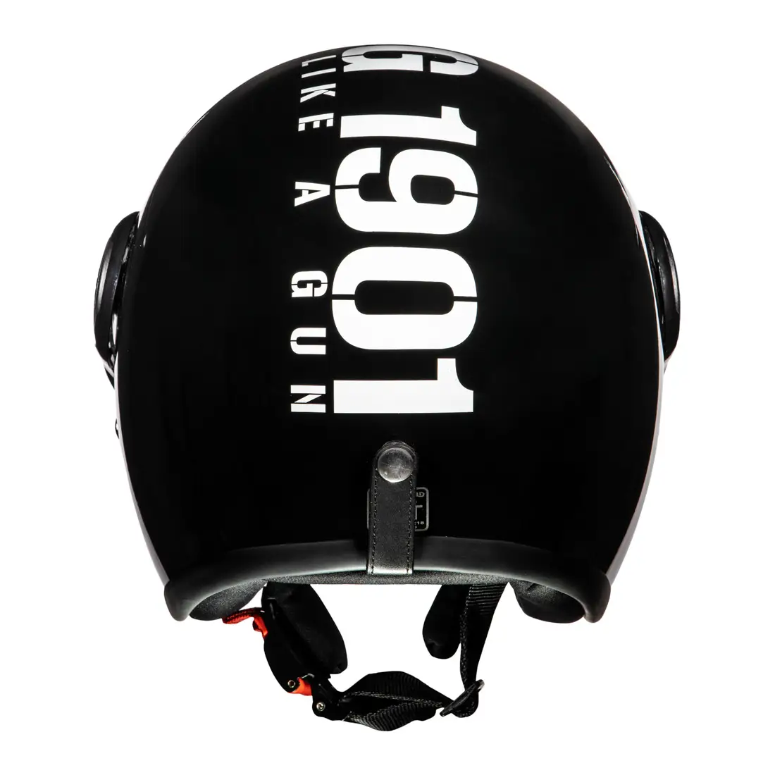 ROYAL ENFIELD JET OPEN FACE MLG HELMET WITH CLEAR VISOR GLOSS BLACK