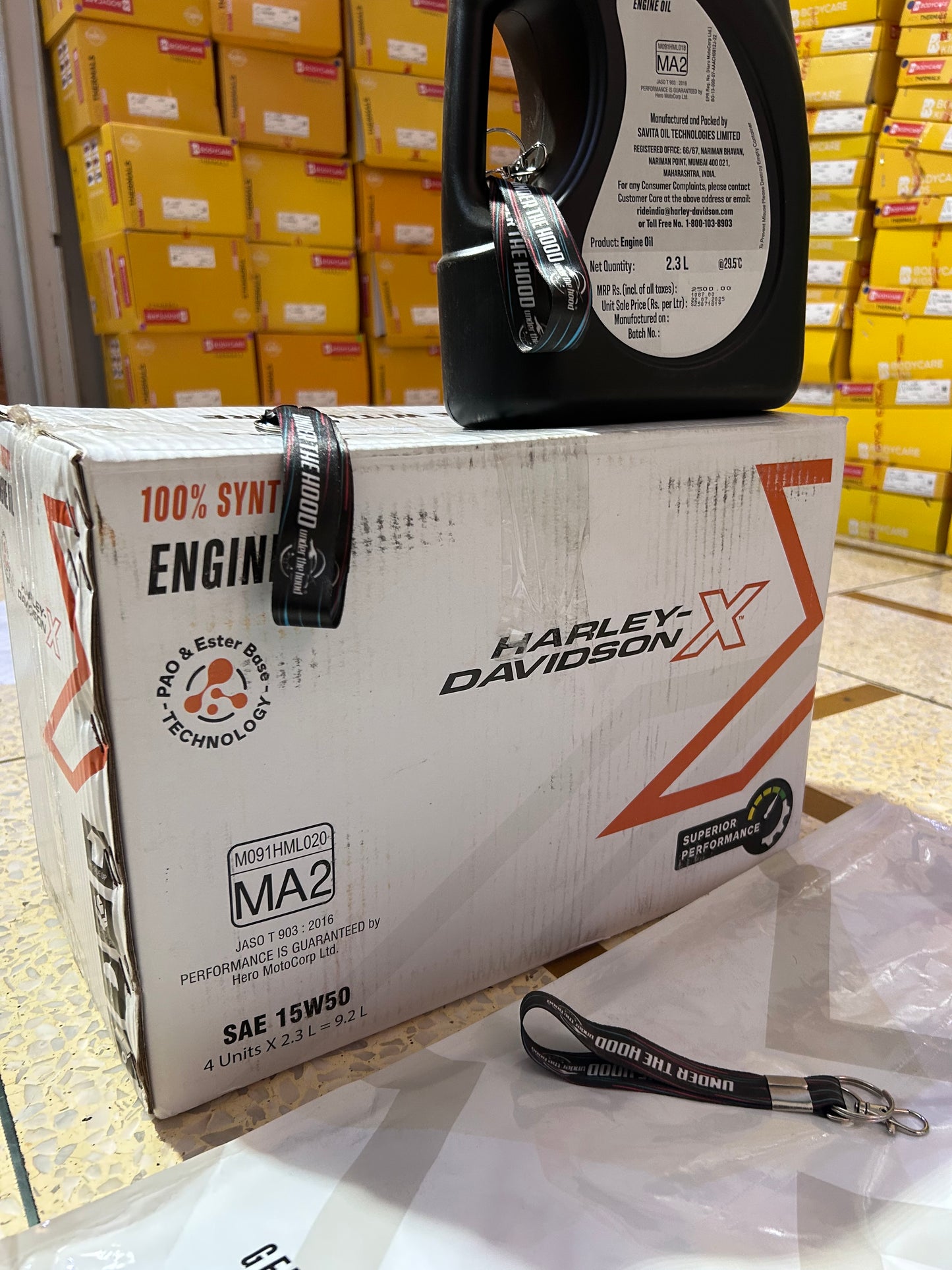 Harley-Davidson X440 / Hero Mavrick 440 Complete Oil Change Kit – Genuine 15W50 MA2 Engine Oil (2.3L) + Hero Oil Filter & Gasket Kit KHDH11113RAAA000S (15410ACA001S)