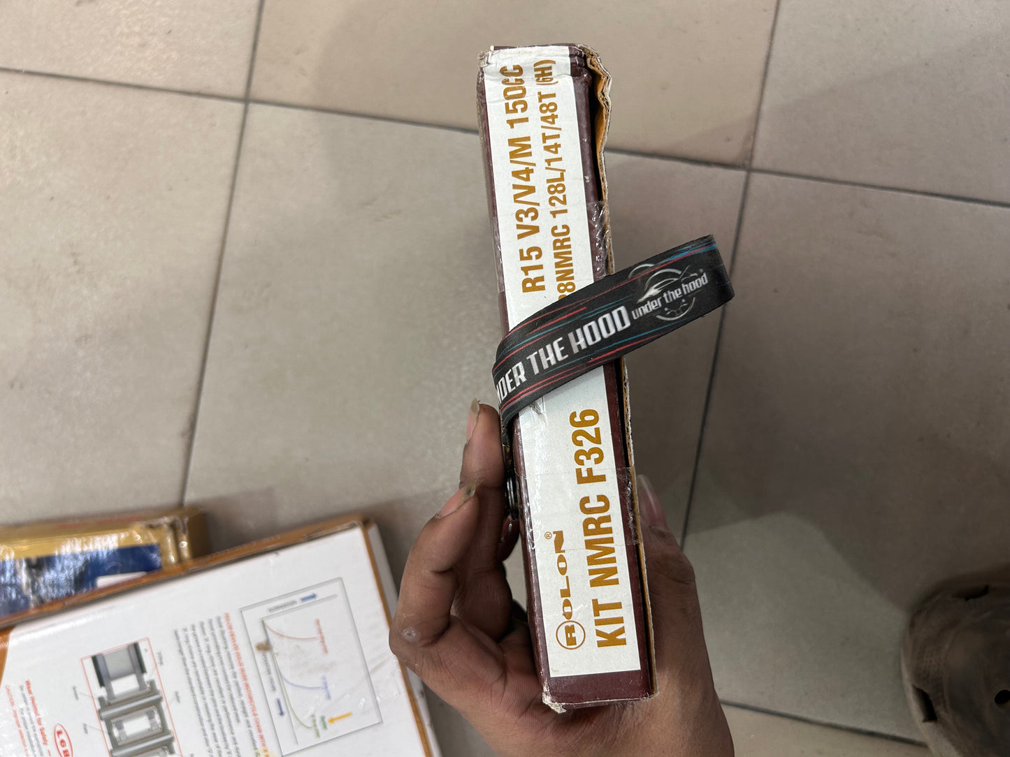 Rolon Brass-Plated Chain & Sprocket Kit for Yamaha R15 V3 / R15 V4 / R15M – 14T/48T 128 Links (428) – KIT NMRC F326