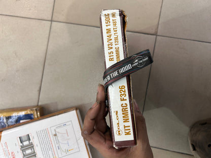 Rolon Brass-Plated Chain & Sprocket Kit for Yamaha R15 V3 / R15 V4 / R15M – 14T/48T 128 Links (428) – KIT NMRC F326