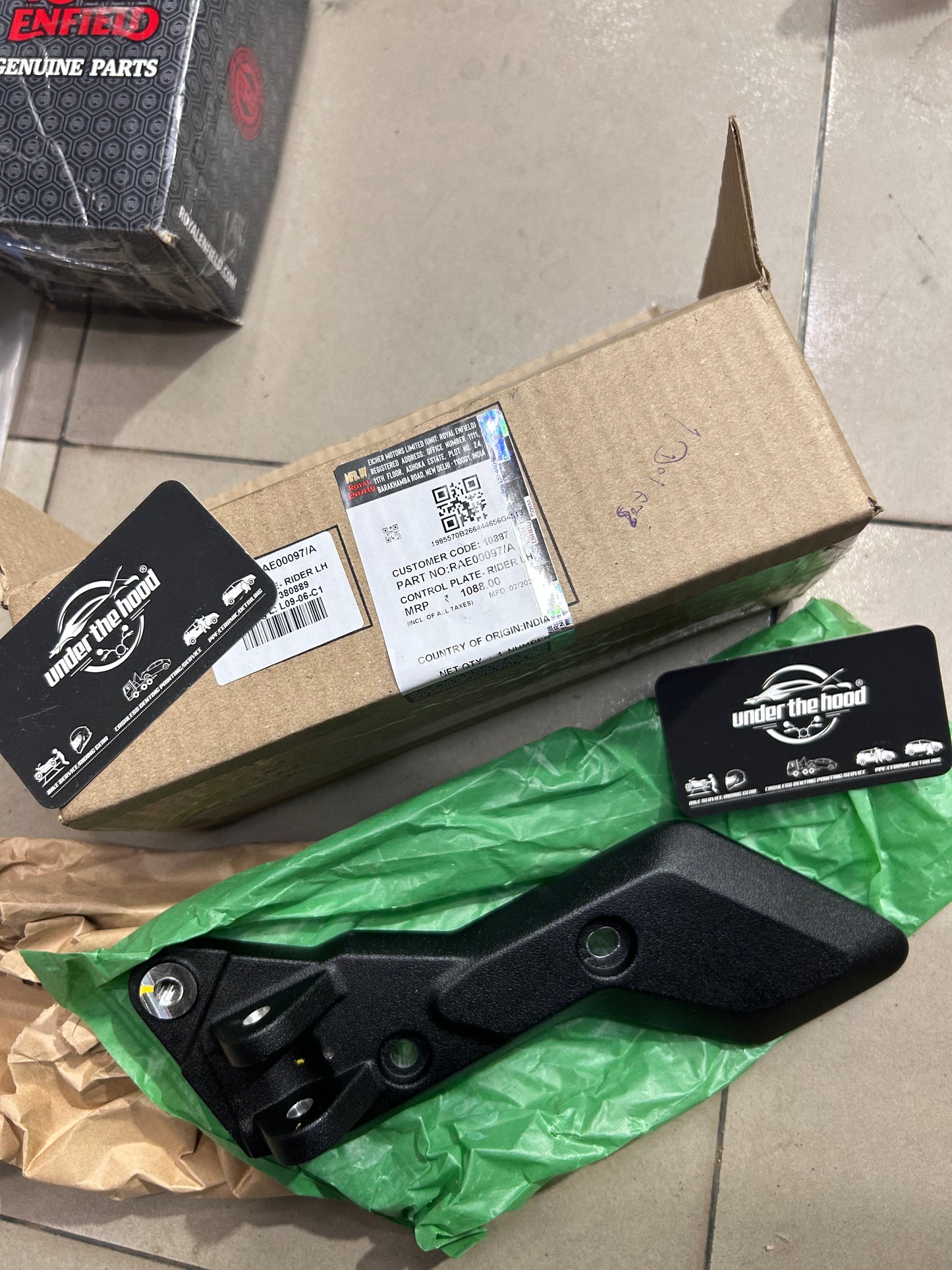 Royal Enfield Rider Control Plate LH for Hunter 350 – RAE00097/A