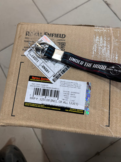 Royal Enfield Black Large Engine Guardian Guard KXA00129 — OEM Crash / Engine Guard for Hunter 350
