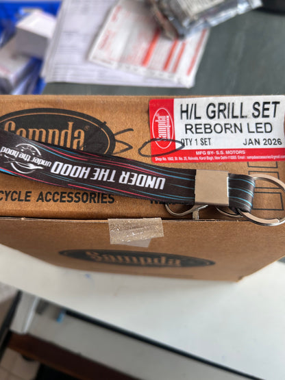 Sampda H/L Grill Set for Royal Enfield Classic 350 Reborn / New Standard – LED Indicator Model or Halogen Indicator Model