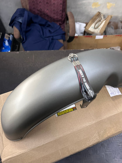 Genuine Royal Enfield Front Mudguard Assembly (Front Fender) – Gun Grey Matt for Classic 350 Reborn – RAG00139/A