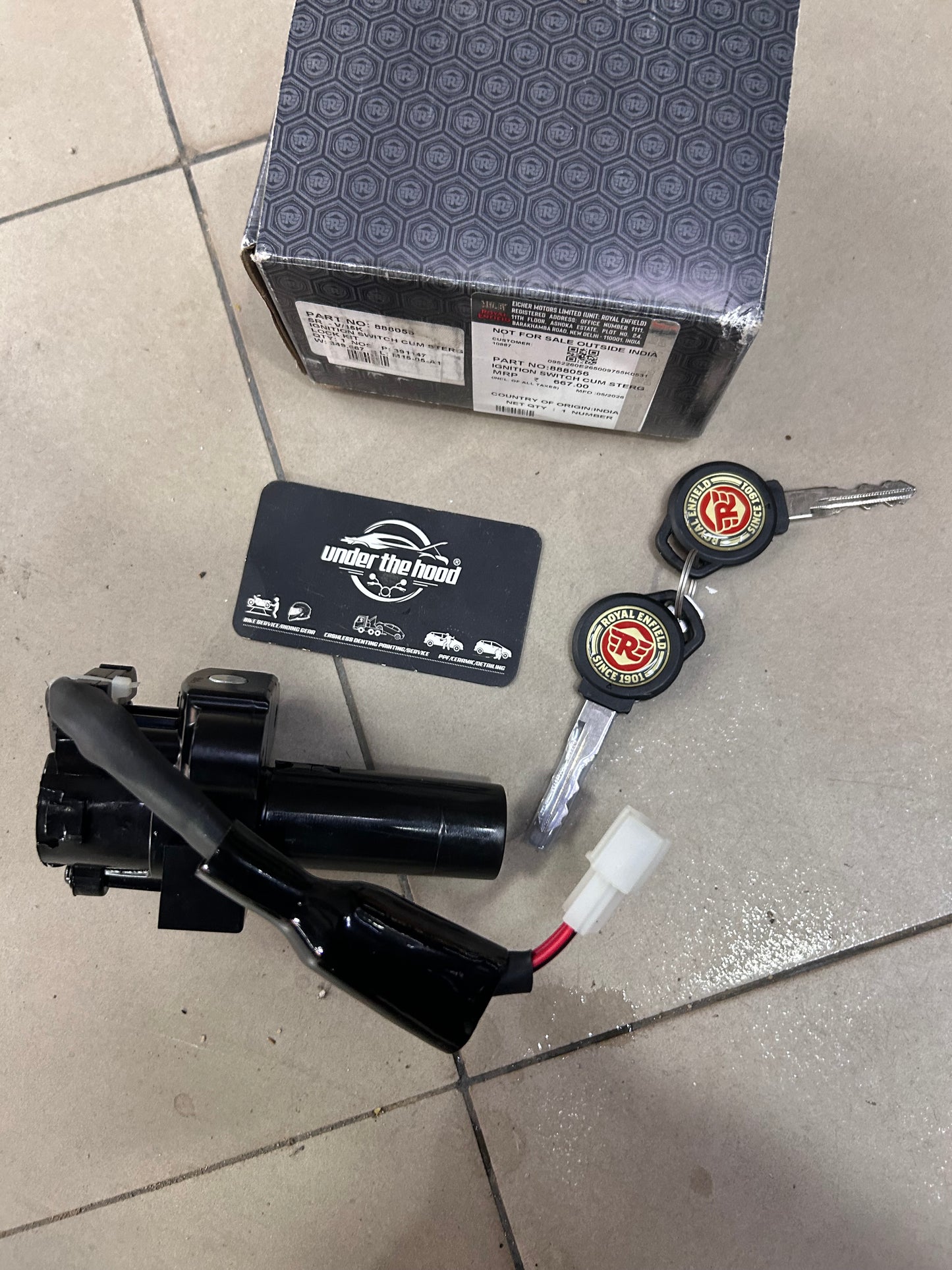 Royal Enfield Ignition Switch Cum Steering Lock Kit 888056 for Thunderbird 350/500 & Thunderbird X 350X/500X