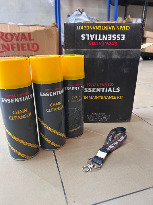 Royal Enfield Essentials Chain Lube & Cleaner Kit 500ml – Genuine Chain Care Kit – 3600008/A