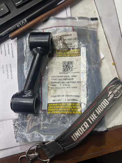 Royal Enfield 145540/A (145540/B) LH Pillion Footrest Support Bracket – Bullet 350/500, Electra 350 UCE & Thunderbird (Left Side OEM)