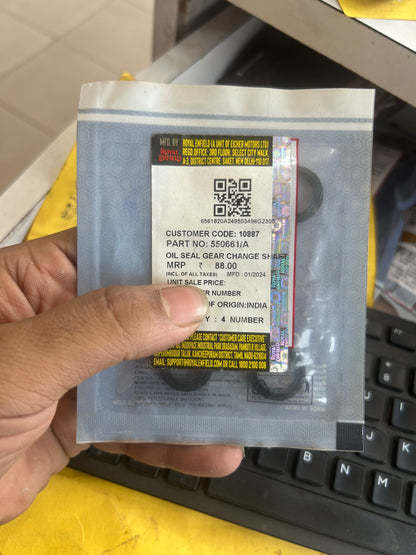 Royal Enfield 550661/A gear change oil seal for UCE models