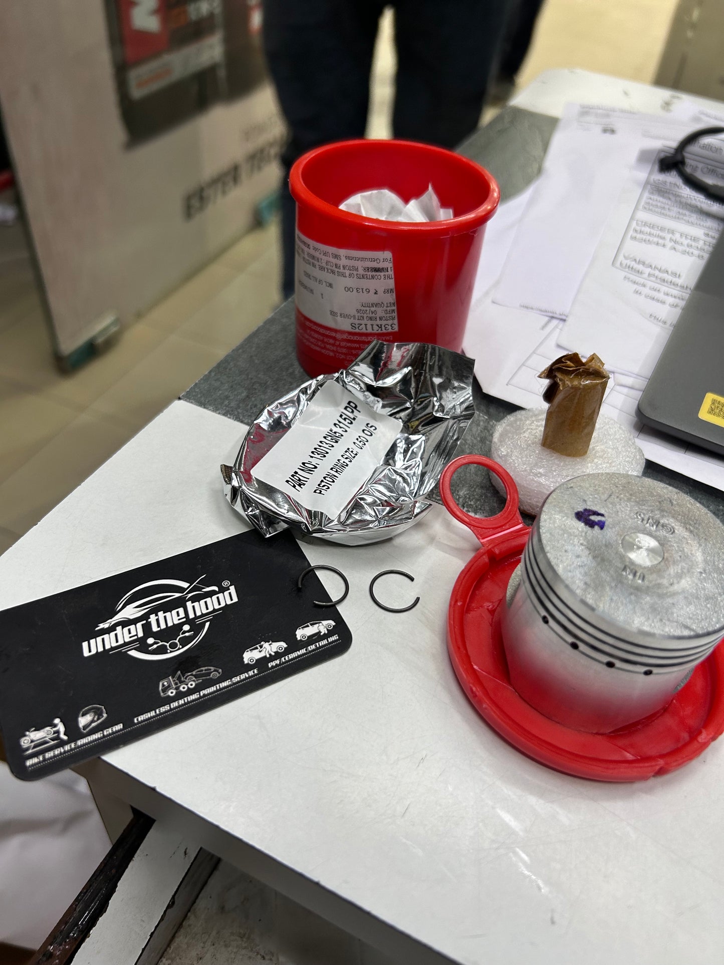 Hero Genuine 33K112S 0.50 (2nd Oversize) Piston & Ring Kit for CD100 SS / 100 SS – Piston, Rings, Pin & Clips