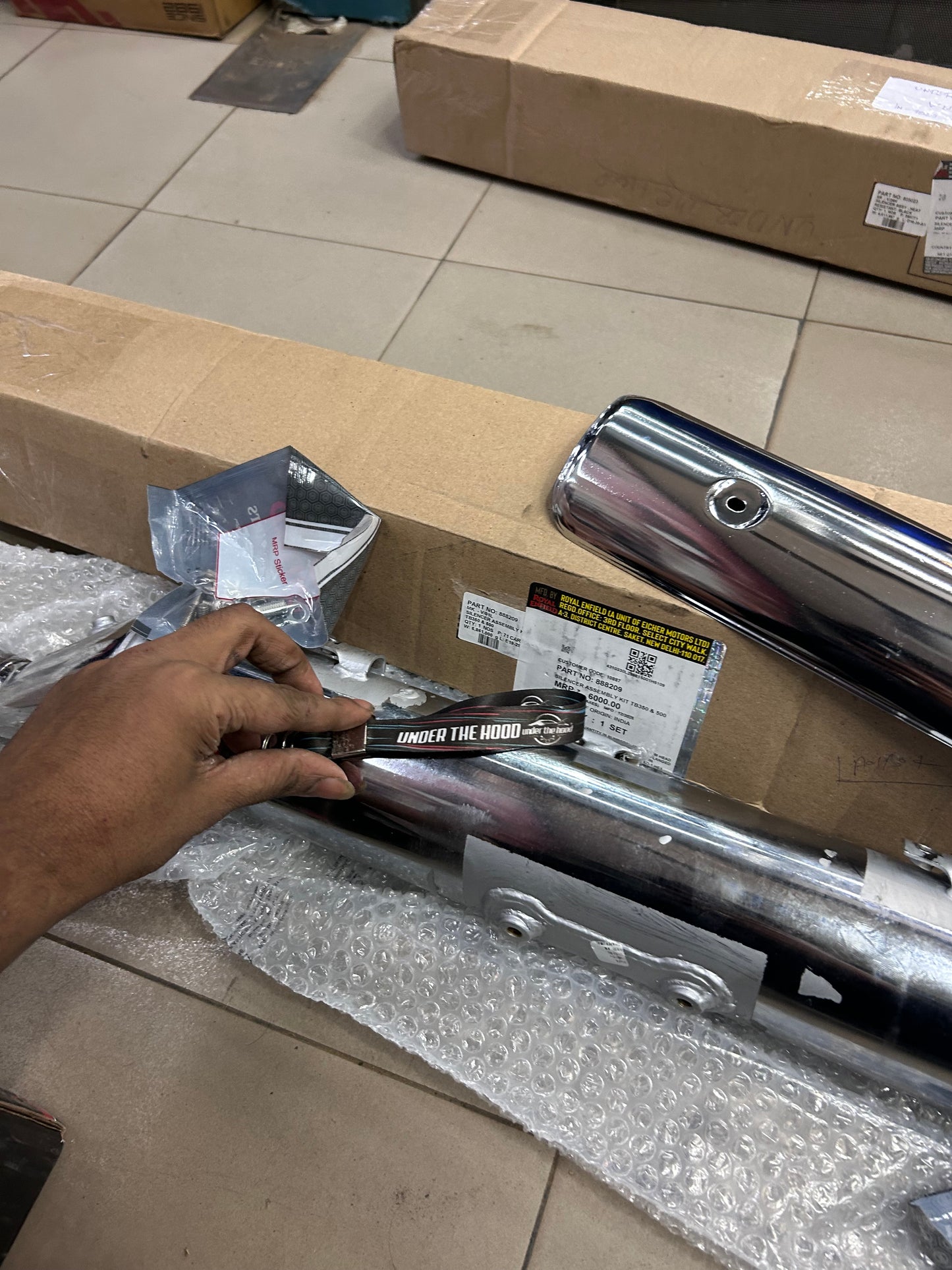 Genuine Royal Enfield Silencer Assembly Kit for Thunderbird 350 / Thunderbird 500 (NTB) | 888209