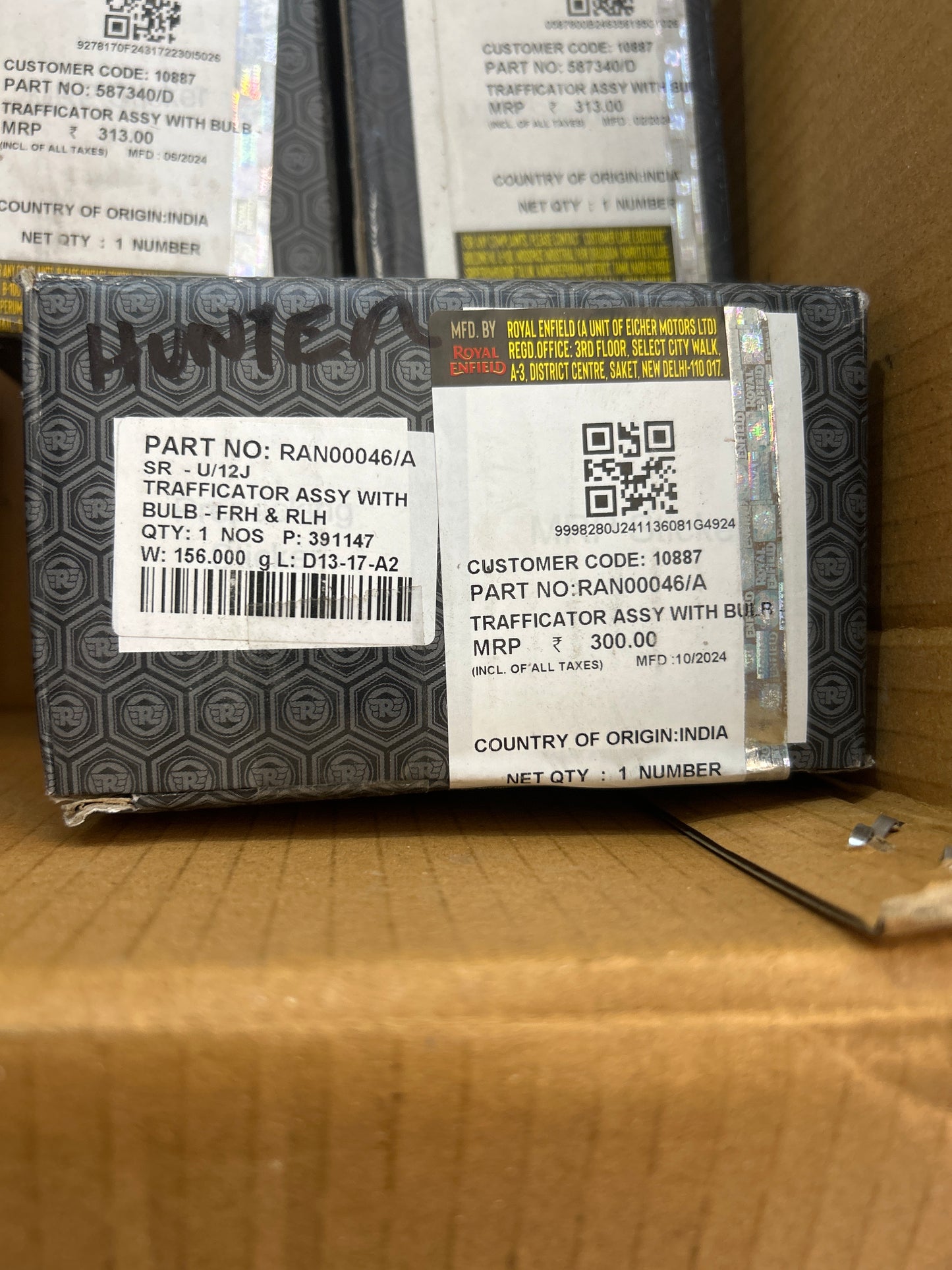 Royal Enfield Hunter 350 Trafficator Assembly RAN00046/A with Bulb