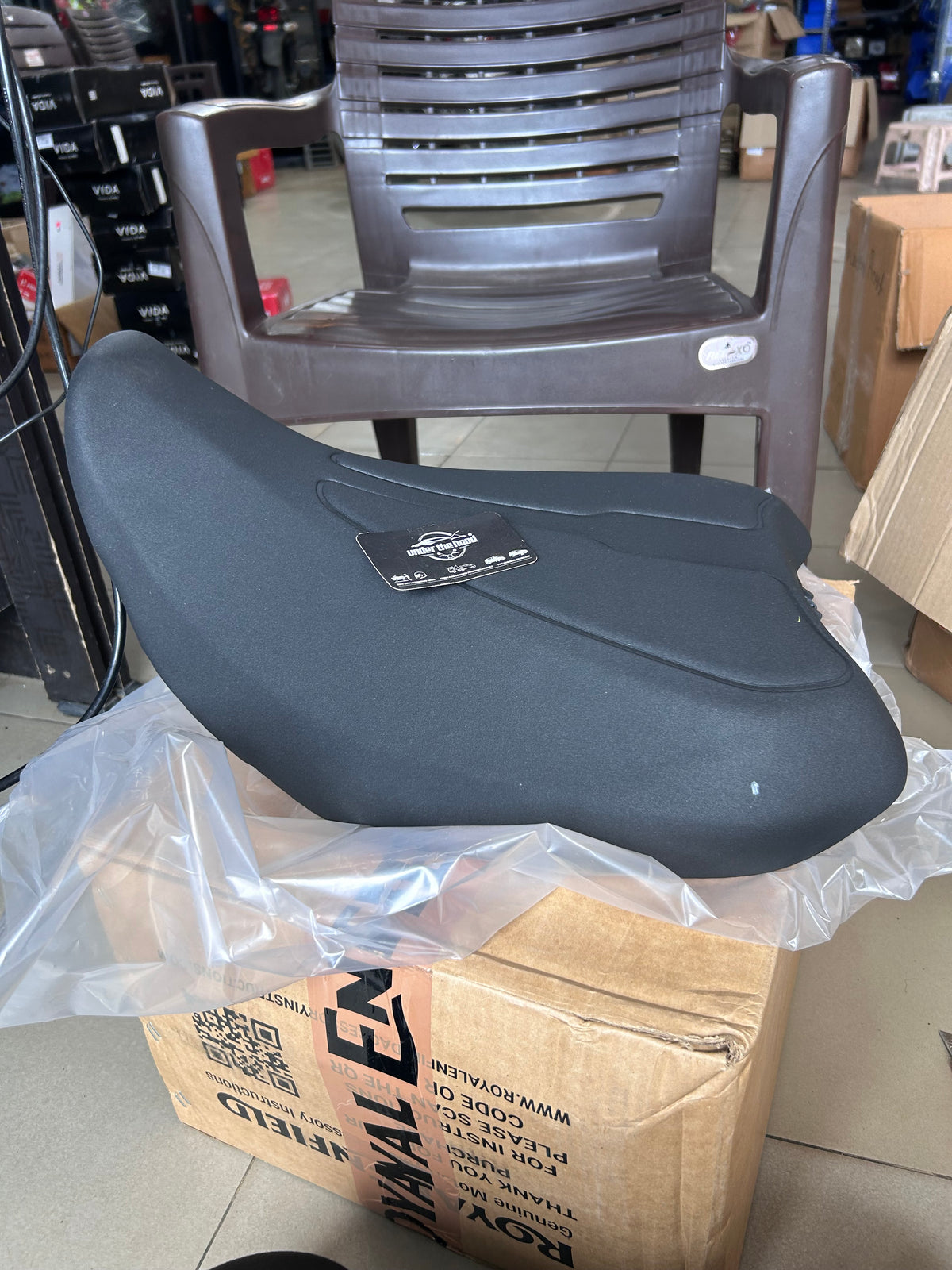 Royal Enfield Black Adventure Rider Seat KXA00427 — OEM Seat Upgrade for Himalayan 450 Series