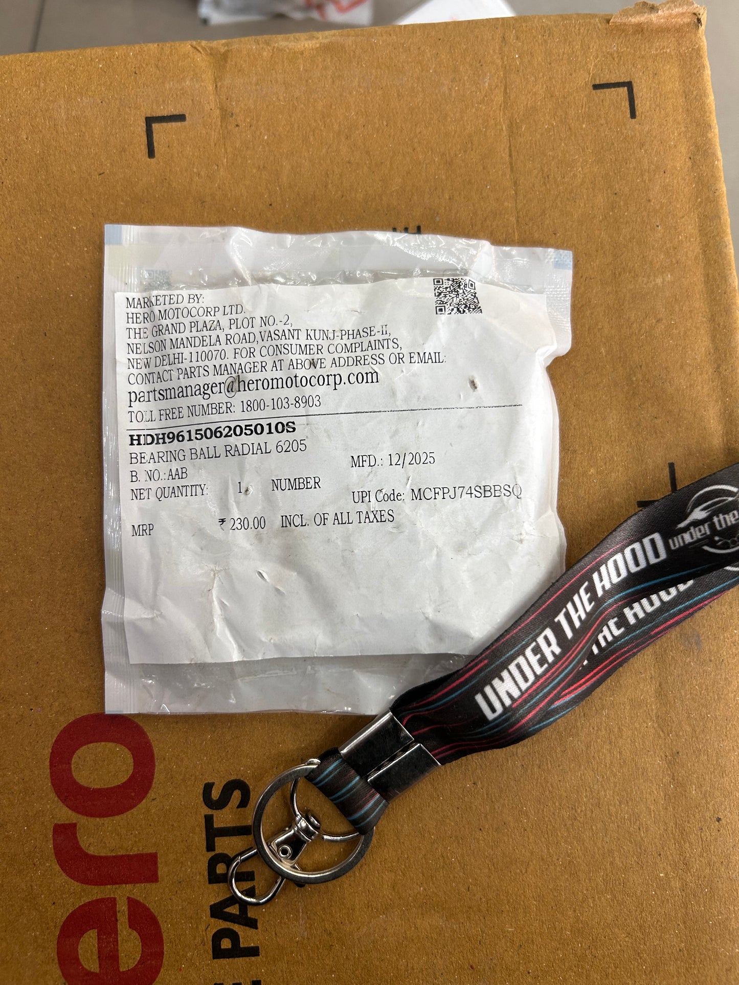 Harley-Davidson X440 / X440 OBDII / X440T Rear Sprocket Bearing / Sprocket Carrier Bearing OEM | HDH961506205010