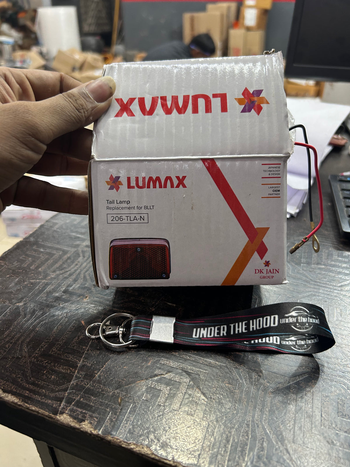 Lumax American Type Retro Tail Light for Royal Enfield Bullet 350 – Old School Square Backlight | 206-TLA-N