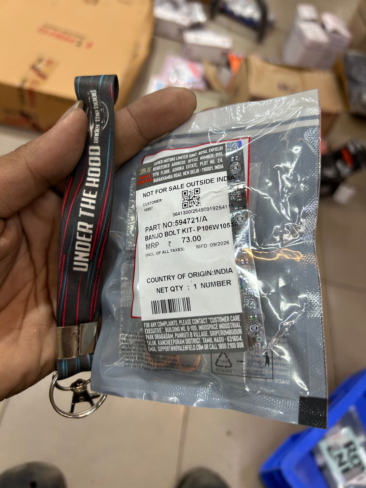 Royal Enfield Interceptor 650, GT 650, Himalayan 411 & Thunderbird Genuine Banjo Bolt Kit | 594721/A