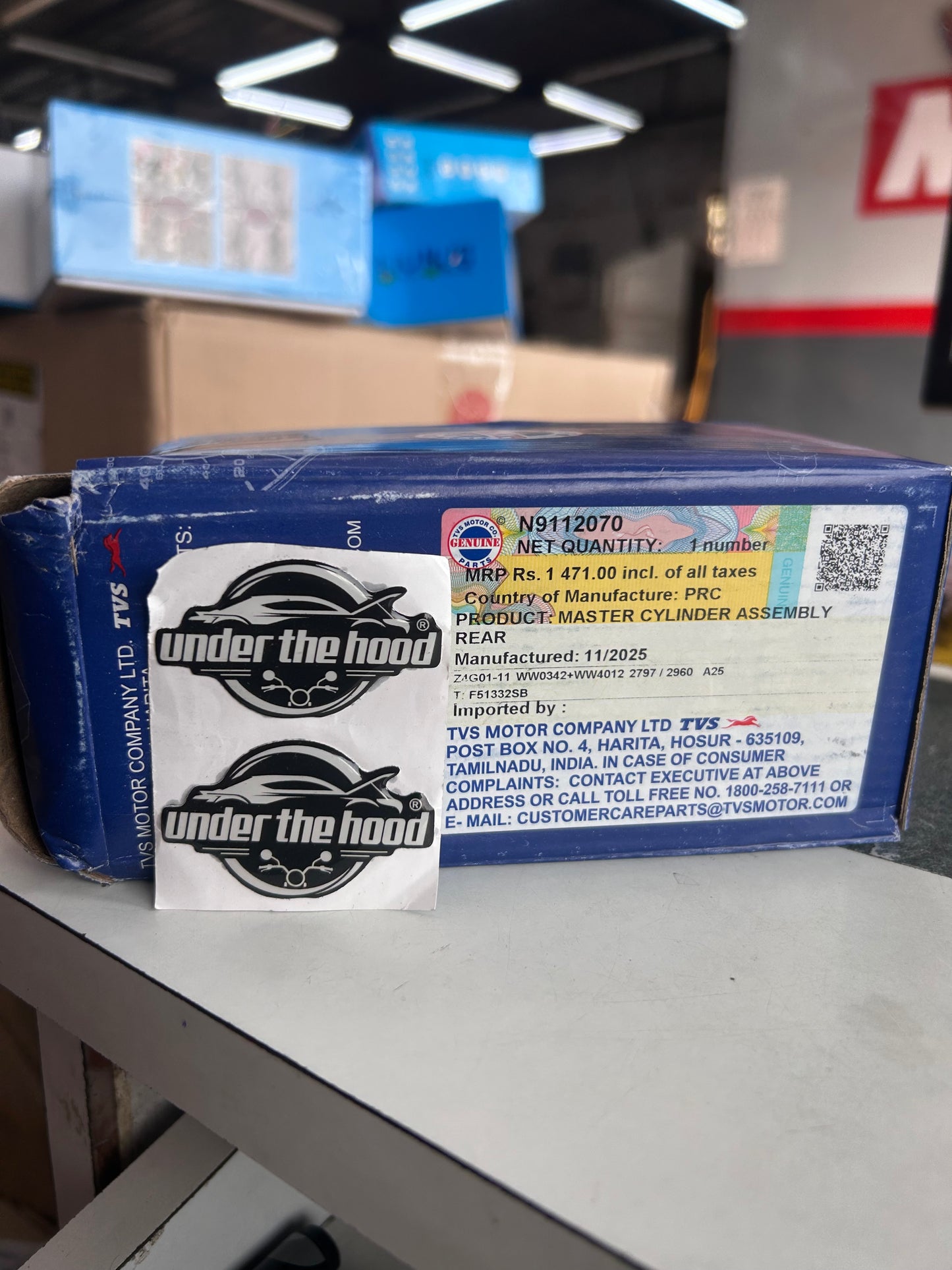 TVS N9112070 Rear Master Cylinder Assembly – Genuine Part for Apache RTR Series (160, 180, 200) BS4 & BS6