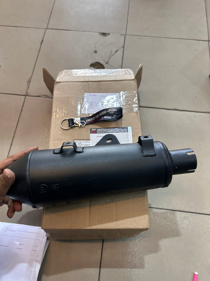 Royal Enfield Hunter 350 Stock Silencer Assembly HR Black – Genuine OEM Exhaust – RLX00794/F