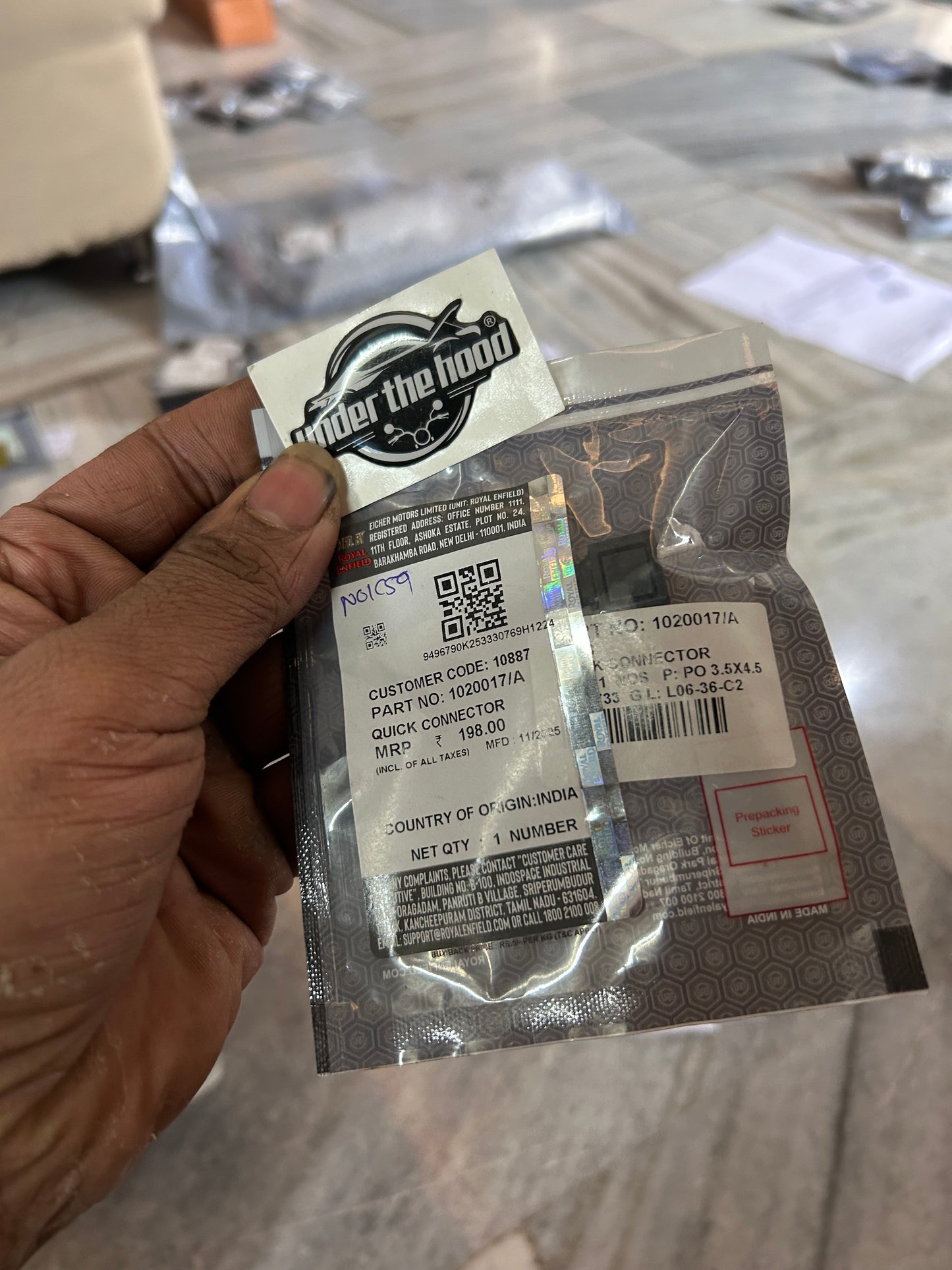 Royal Enfield 1020017/A – Quick Connector (Fuel Hose / Injector Line Quick Coupler) for Bullet 500 Euro 4 (B5) & Classic 500 Euro 4 (C5) | Genuine OEM