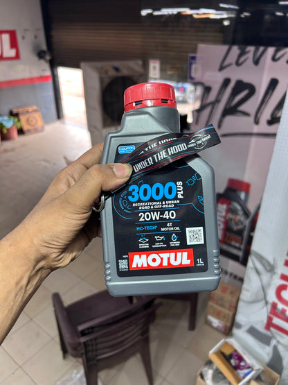 Motul 3000 4T Plus 20W-40 Engine Oil (JASO MA2, API SN) – Wet Clutch Motorcycle Oil – 1 Ltr