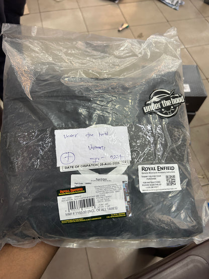 Royal Enfield Black Water-Resistant Bike Cover 1990642 — Genuine RE Accessory for All Models