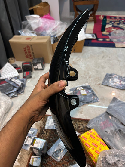 Royal Enfield RAG00389/A – Front Mudguard (Painted Black) | OEM for Hunter 350 – Dapper, Metro Rebel, Metro Factory, Retro/City
