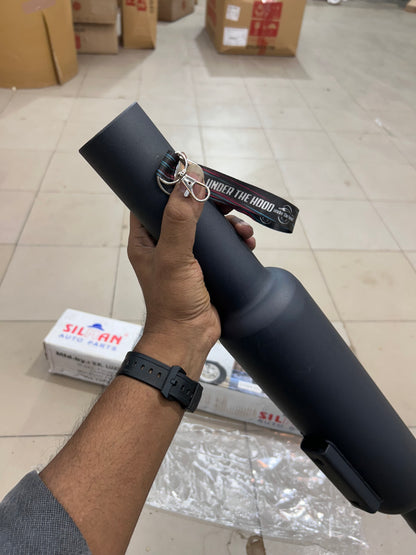 Silman Short Punjab Big Mouth 57mm Black Silencer for Classic 350 Reborn, Meteor 350 & Bullet 350 J-Series | LSM4-B