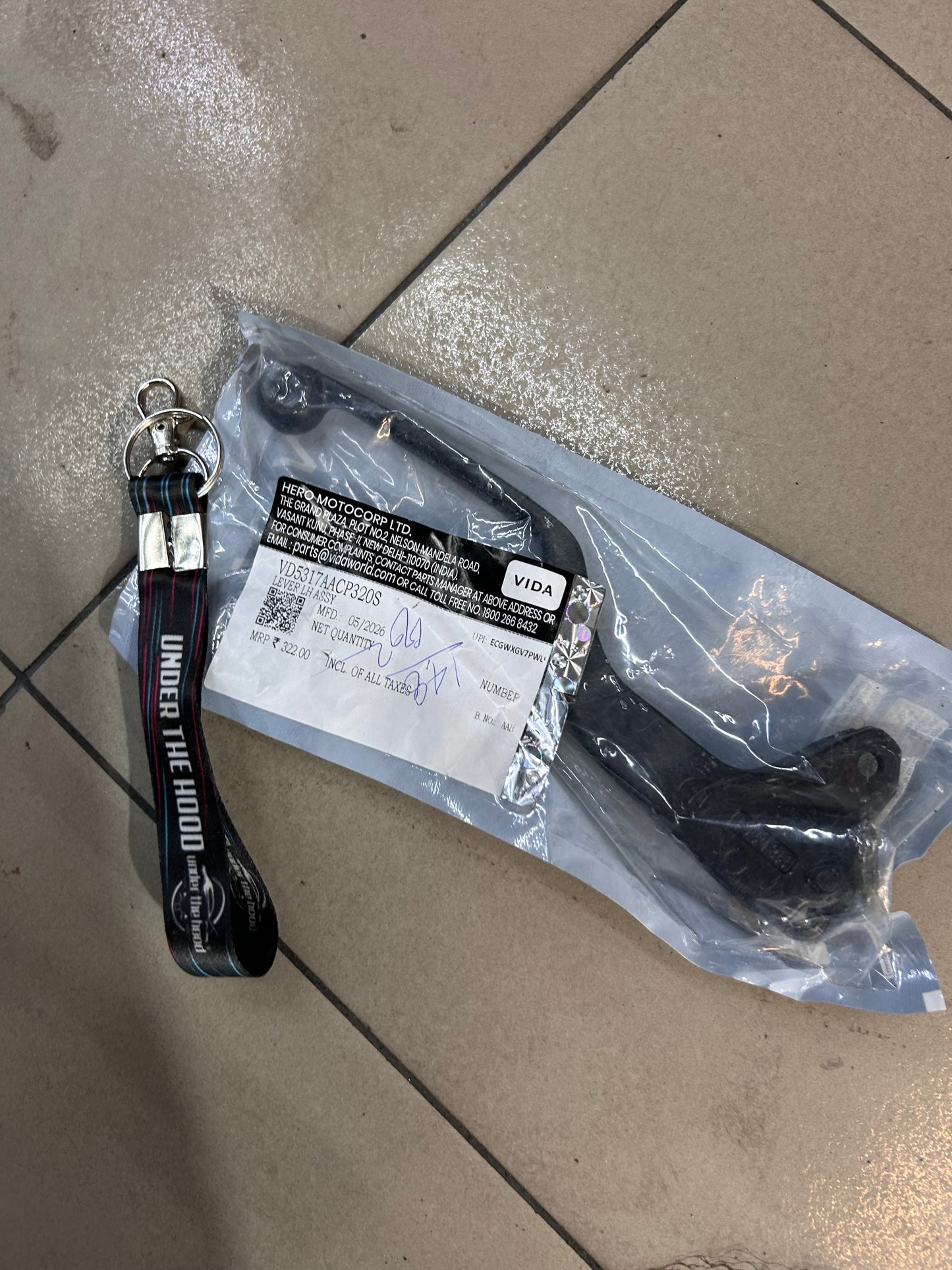 Hero VIDA VX2 Left Hand Brake Lever | LH Lever Assembly | VD5317AACP320S