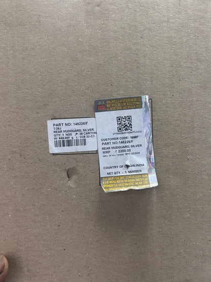 Royal Enfield 148226/F – Rear Mudguard (Silver) – Genuine OEM for Interceptor 650 & Continental GT 650 (BS6)