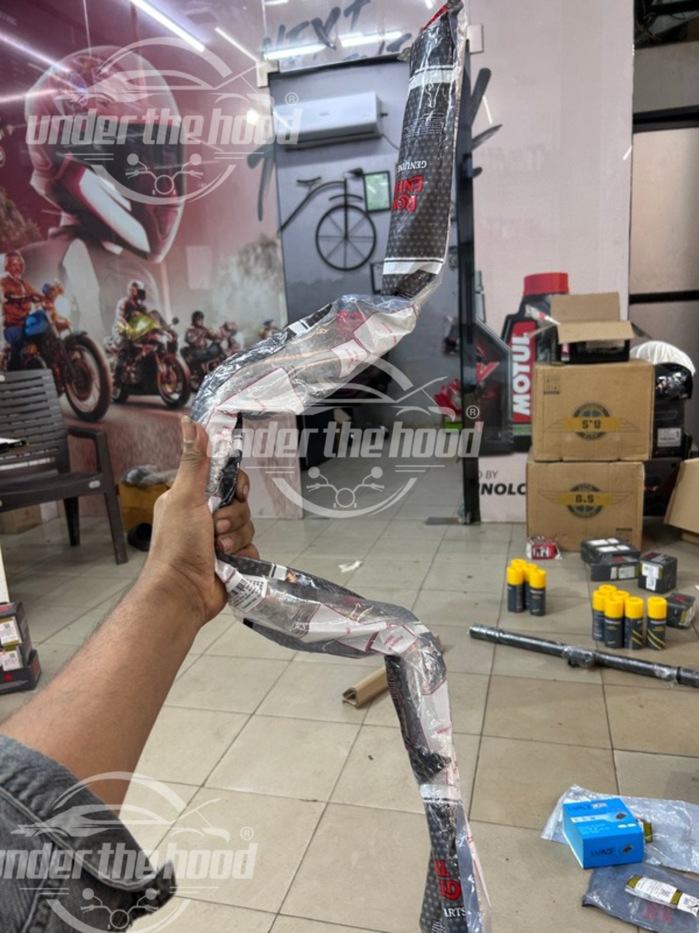 Goan Handlebar Upgrade Kit – Royal Enfield RAL00868/A + RAL00574/C + RAL00575/B – Chrome Handlebar, Clutch Cable, Throttle Cable (Universal Fit with Mods)