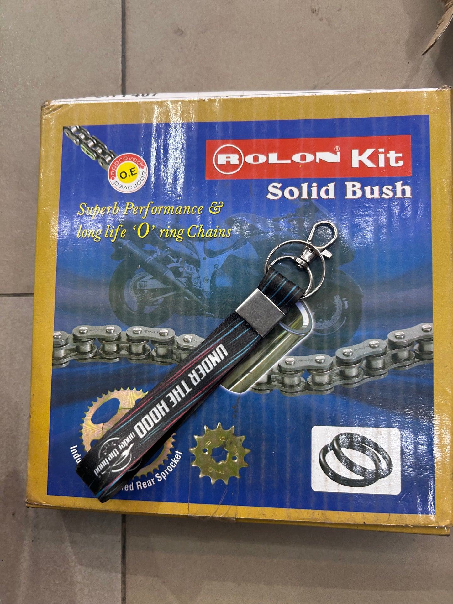 Rolon Chain & Sprocket Kit OR F407 – TVS Raider 125 (14T/46T, 126-Pitch) – Standard Steel Kit for Daily Riding