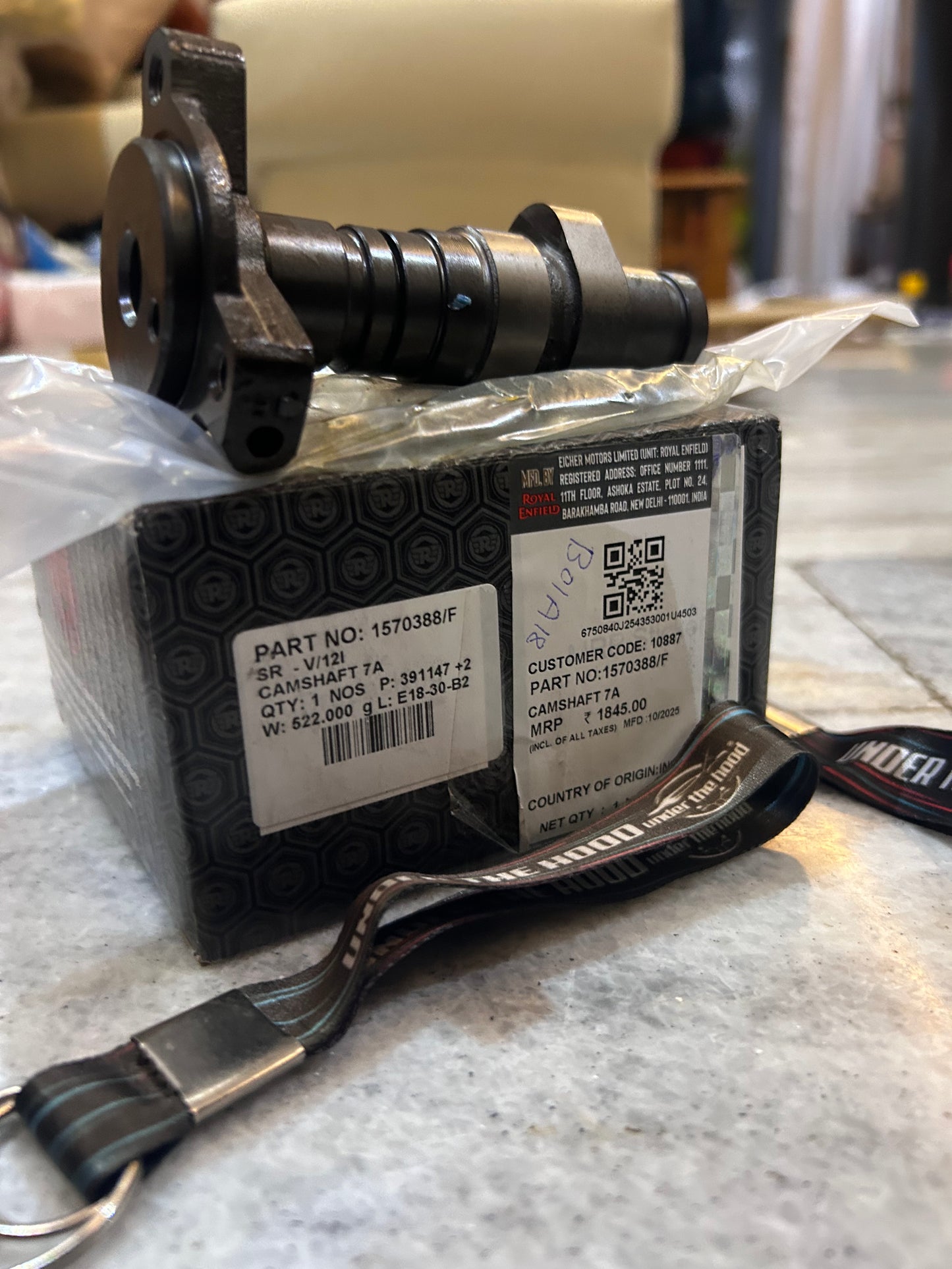 Royal Enfield 1570388/F – OEM Camshaft 7A for J-Series 350 (Meteor, Hunter, Classic Reborn & New Bullet)