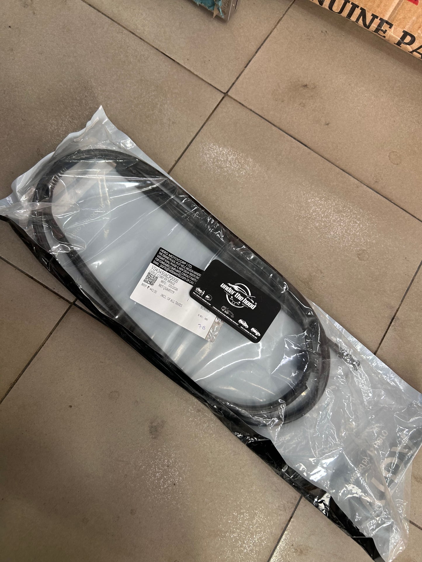Hero VIDA V2 Rear Brake Cable Complete | Cable Comp RR Brake | VD43450ACP200S