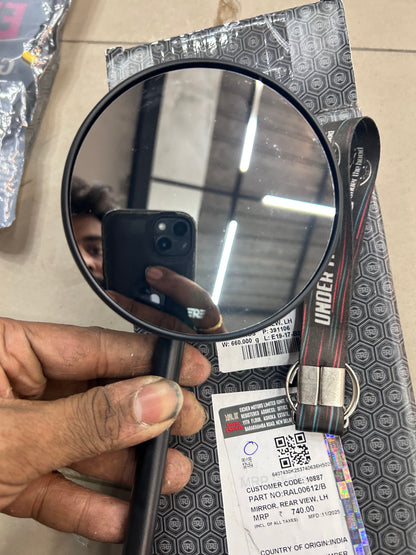 Royal Enfield RAL00612/B – Left Rear View Mirror (LH) for Interceptor Bear 650 Euro V – Genuine OEM Mirror